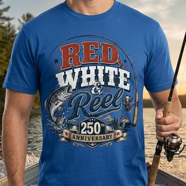 Red, White & Reel America 250 Fishing T-Shirt