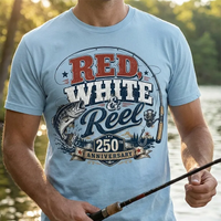 Red, White & Reel America 250 Fishing T-Shirt