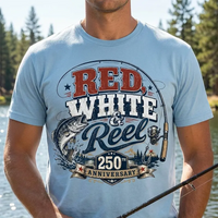 Red, White & Reel America 250 Fishing T-Shirt