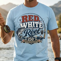 Red, White & Reel America 250 Fishing T-Shirt
