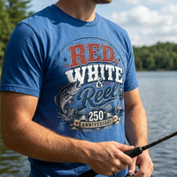 Red, White & Reel America 250 Fishing T-Shirt