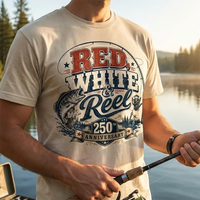 Red, White & Reel America 250 Fishing T-Shirt