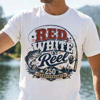 Red, White & Reel America 250 Fishing T-Shirt