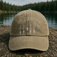 Reel Cool Grandpa Personalized Fishing Embroidered Cap
