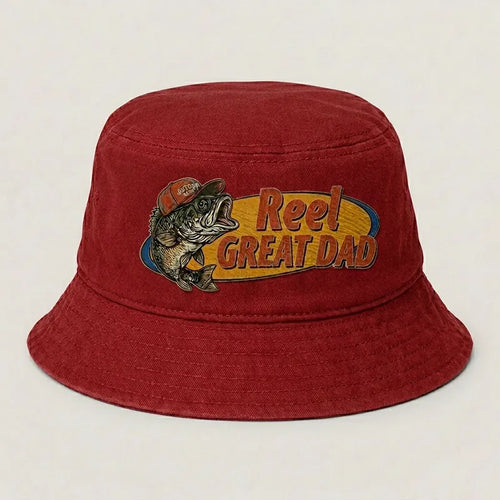 Reel Great Dad Embroidered Bucket Hat