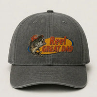 Reel Great Dad Embroidered Fishing Cap