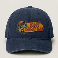Reel Great Dad Embroidered Fishing Cap
