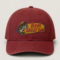 Reel Great Dad Embroidered Fishing Cap