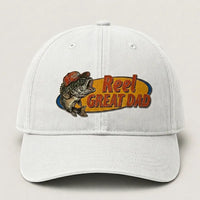 Reel Great Dad Embroidered Fishing Cap