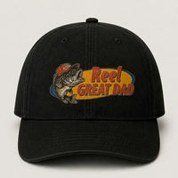 Reel Great Dad Embroidered Fishing Cap