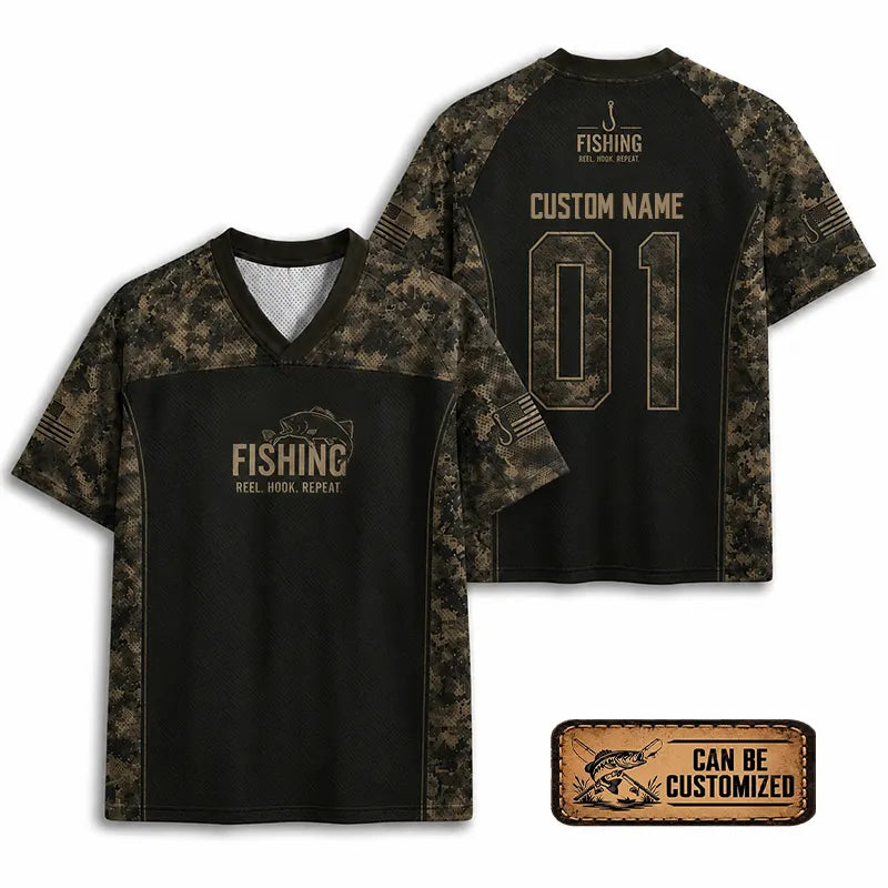 Reel Hook Repeat Custom Fishing Jersey