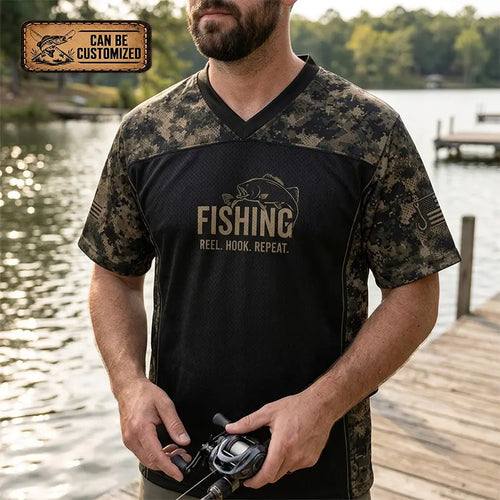 Reel Hook Repeat Custom Fishing Jersey
