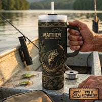 Reel Hook Repeat Fishing 40oz Handled Tumbler