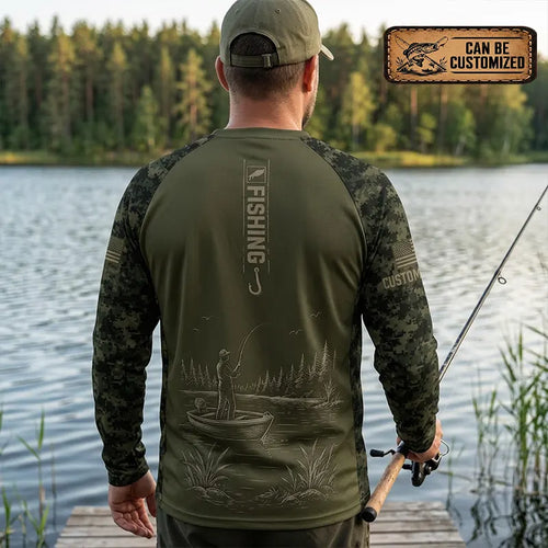 Reel Hook Repeat Fishing Long Sleeve Shirt
