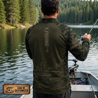 Reel Hook Repeat Fishing Polo Long Sleeve Shirt