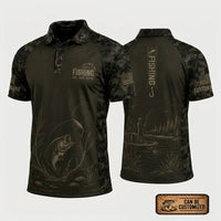 Reel Hook Repeat Fishing Polo Shirt