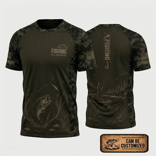 Reel Hook Repeat Fishing T-Shirt
