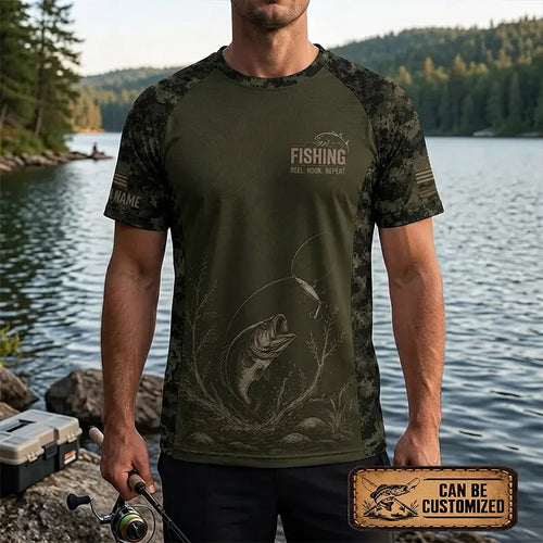 Reel Hook Repeat Fishing T-Shirt