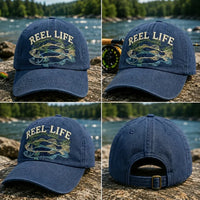 Reel Life Fishing Embroidered Cap