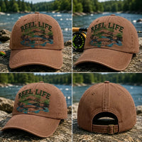 Reel Life Fishing Embroidered Cap