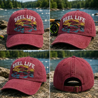 Reel Life Fishing Embroidered Cap