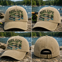 Reel Life Fishing Embroidered Cap