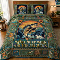 Rustic Fishing Dreaming of Fishing Quilt Bedding Set