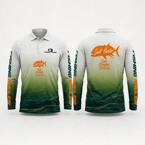 Salt Hunter Tide Chaser Polo Long Sleeve Shirt