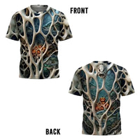 Skeleton Pumpkin Halloween Fishing T-Shirt