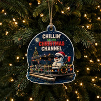 Sleigh The Waves Party Barge Ornament