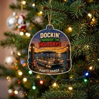 Sleigh The Waves Party Barge Ornament
