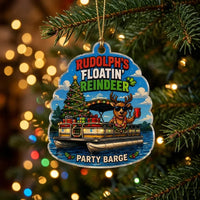 Sleigh The Waves Party Barge Ornament