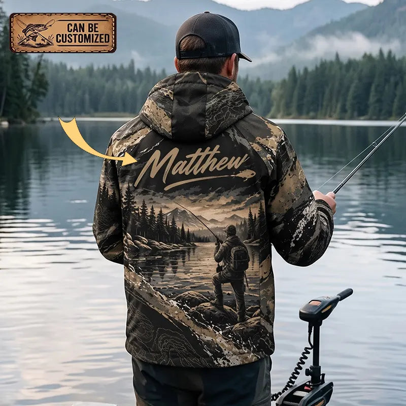 Personalized Fathom Thread Bass Camo Windbreaker Jacket