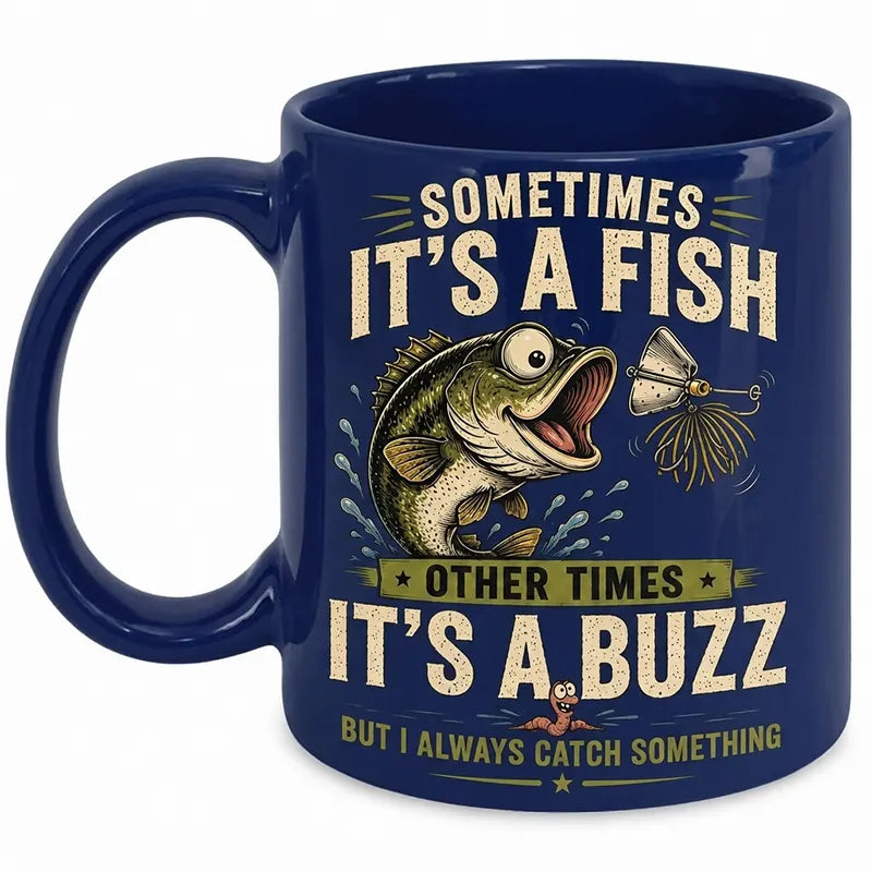 Sometimes It's A Fish Sometimes It's A Buzz Fishing Mug 2026