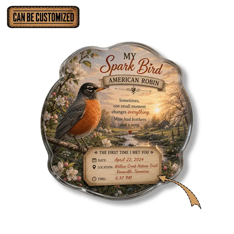 Spark Bird Personalized Acrylic Magnet 2026