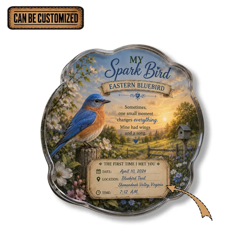 Spark Bird Personalized Acrylic Magnet 2026
