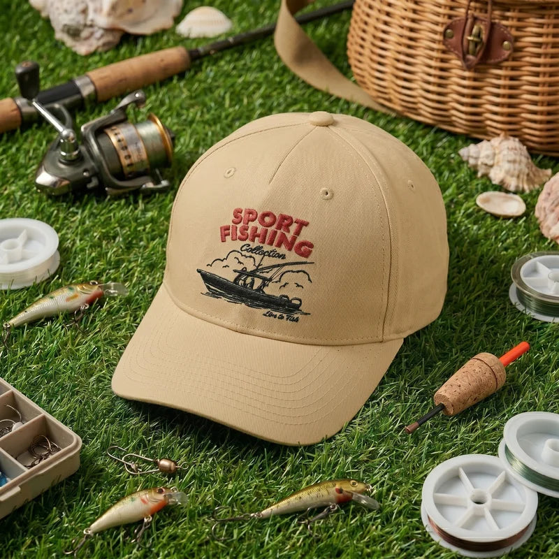 Sport Fishing Collection Embroidered Fishing Cap