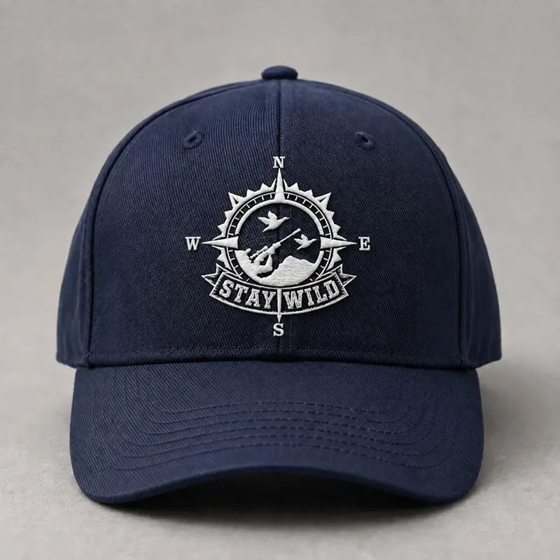Stay Wild Compass Embroidered Cap