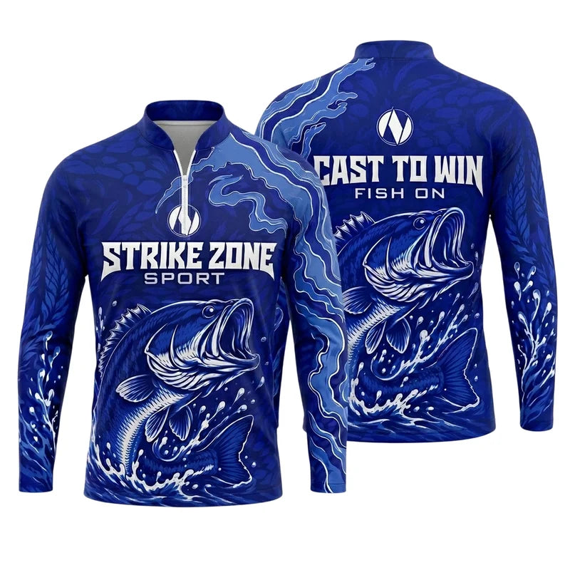Strike Zone Sport Fishing Polo Long Sleeve Shirt