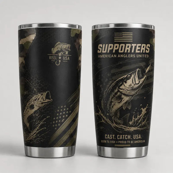 Supporters American Anglers United 20oz Skinny Tumbler
