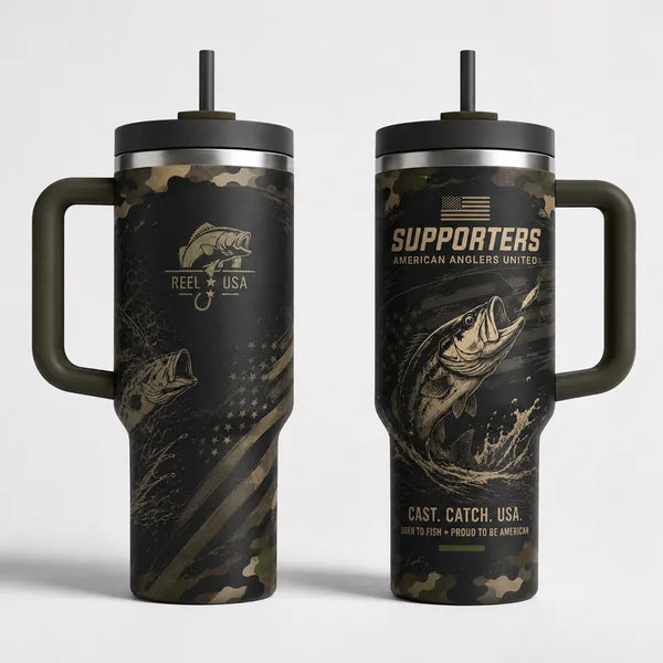 Supporters American Anglers United 40oz Handled Tumbler