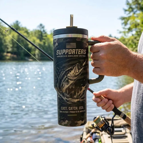 Supporters American Anglers United 40oz Handled Tumbler