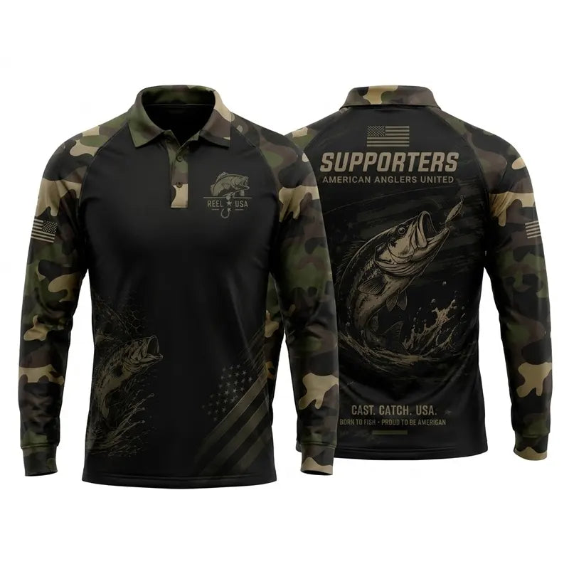 Supporters American Anglers United Polo Long Sleeve Shirt