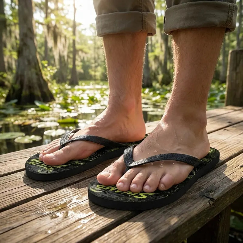 Swamp Bite Reel The Fright Halloween Flip Flops 2026