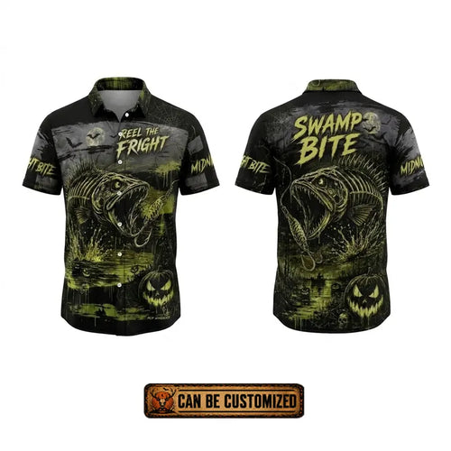 Swamp Bite Reel The Fright Halloween Hawaiian Shirt