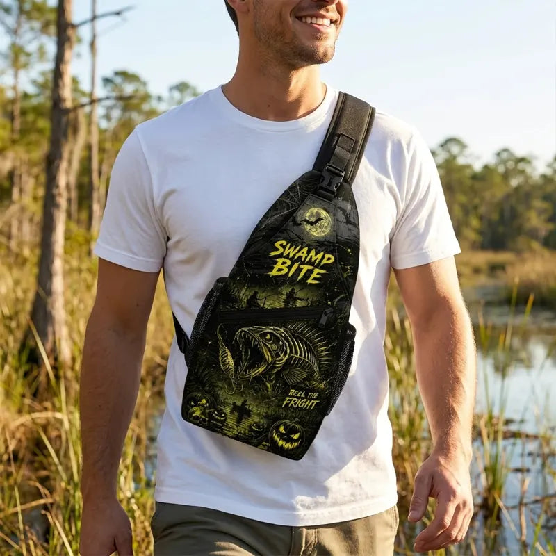 Swamp Bite Reel The Fright Halloween Sling Bag 2026