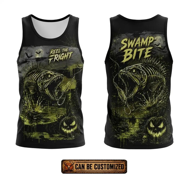 Swamp Bite Reel The Fright Halloween Tank Top 2026