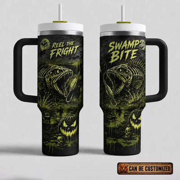 Swamp Bite Reel The Fright Halloween Tumbler