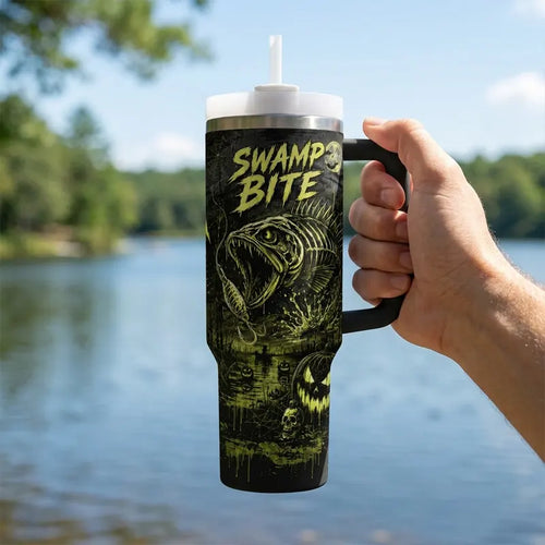 Swamp Bite Reel The Fright Halloween Tumbler
