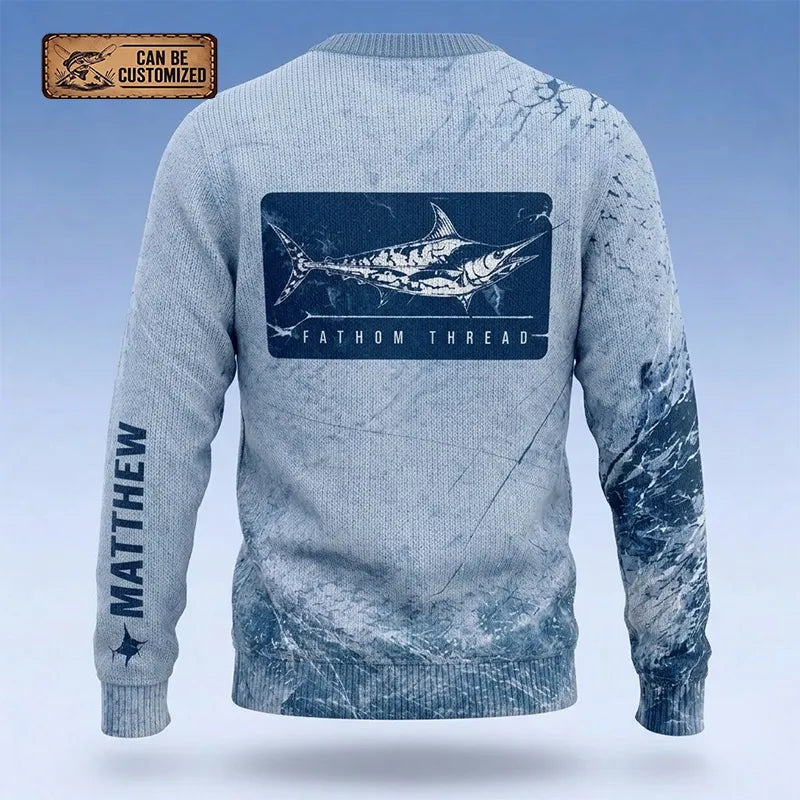Personalized Fathom Thread Custom Marlin Strike Fishing Sweater